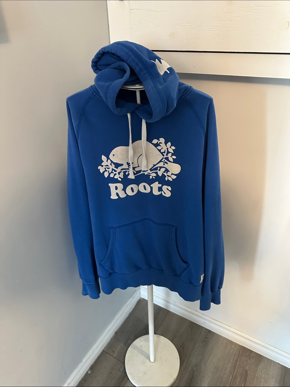 Roots Royal Blue Hoodie with White Logo